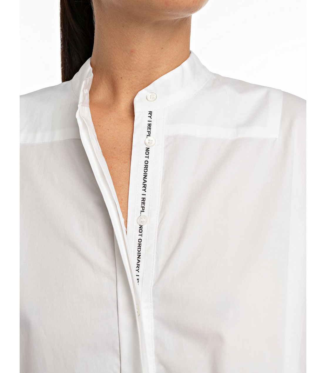 ゆったりフィットのロングシャツドレス 詳細画像 ホワイト 4